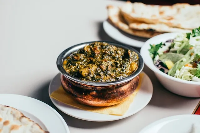 Traditional Baltic food spread on a wooden table