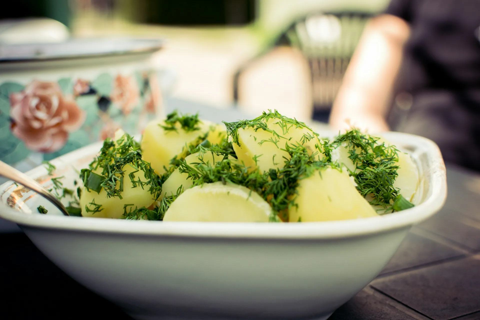 Lithuanian food spread with cepelinai and dark rye bread